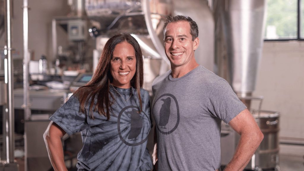 Holly and Shawn, the owners of Rook Coffeee.