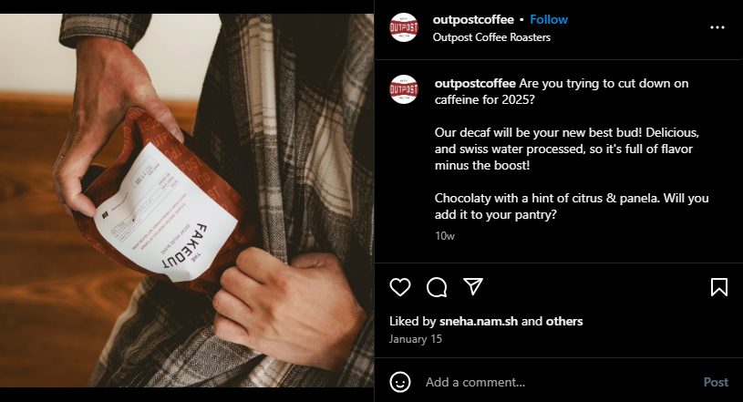 outpost instagram caption