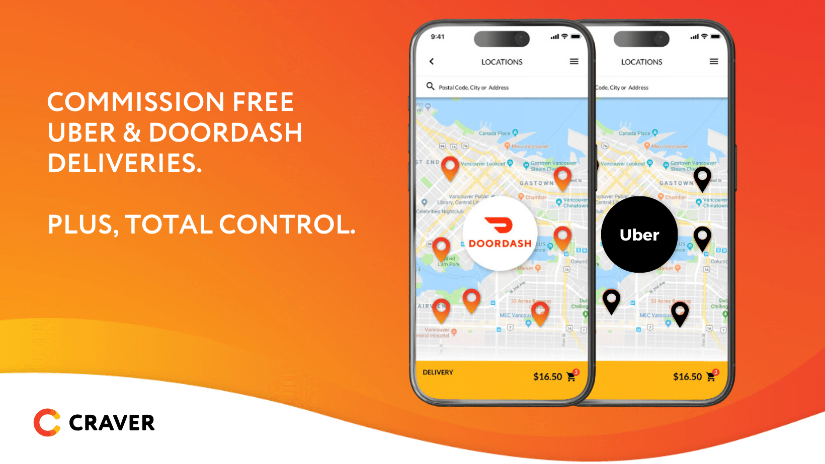 Commission free deliveries with Craver.