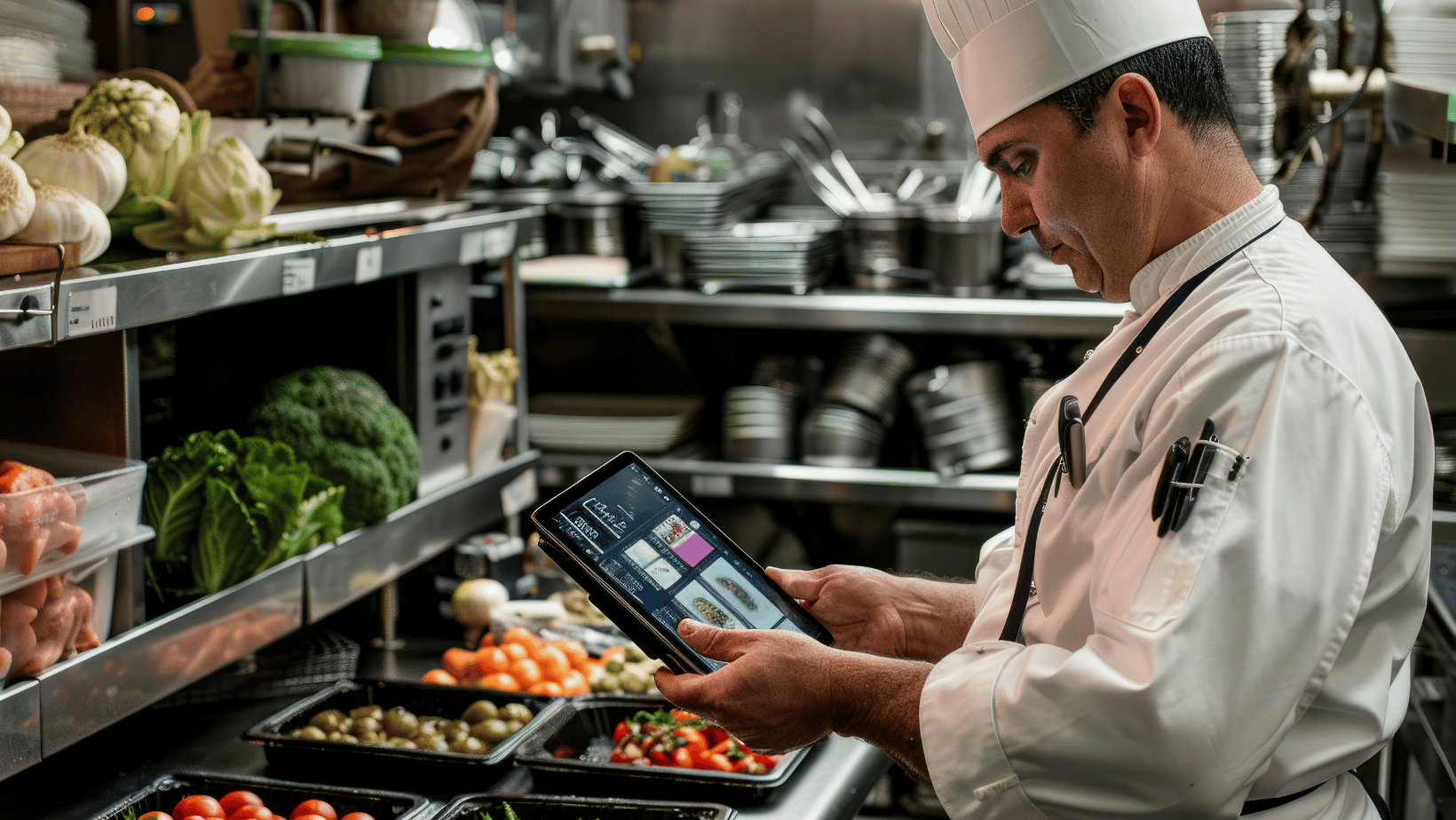 Restaurant Chef Using Inventory Management System